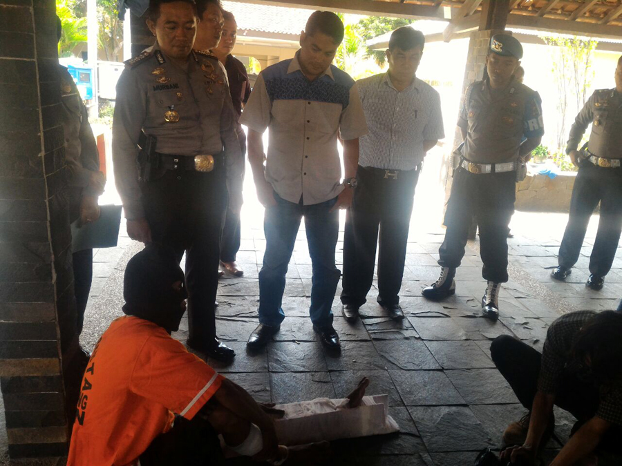 DPO pembunuhan seorang ustad  ditangkap Polresat Bandarlampung. Foto Lampungnews.com/Adam