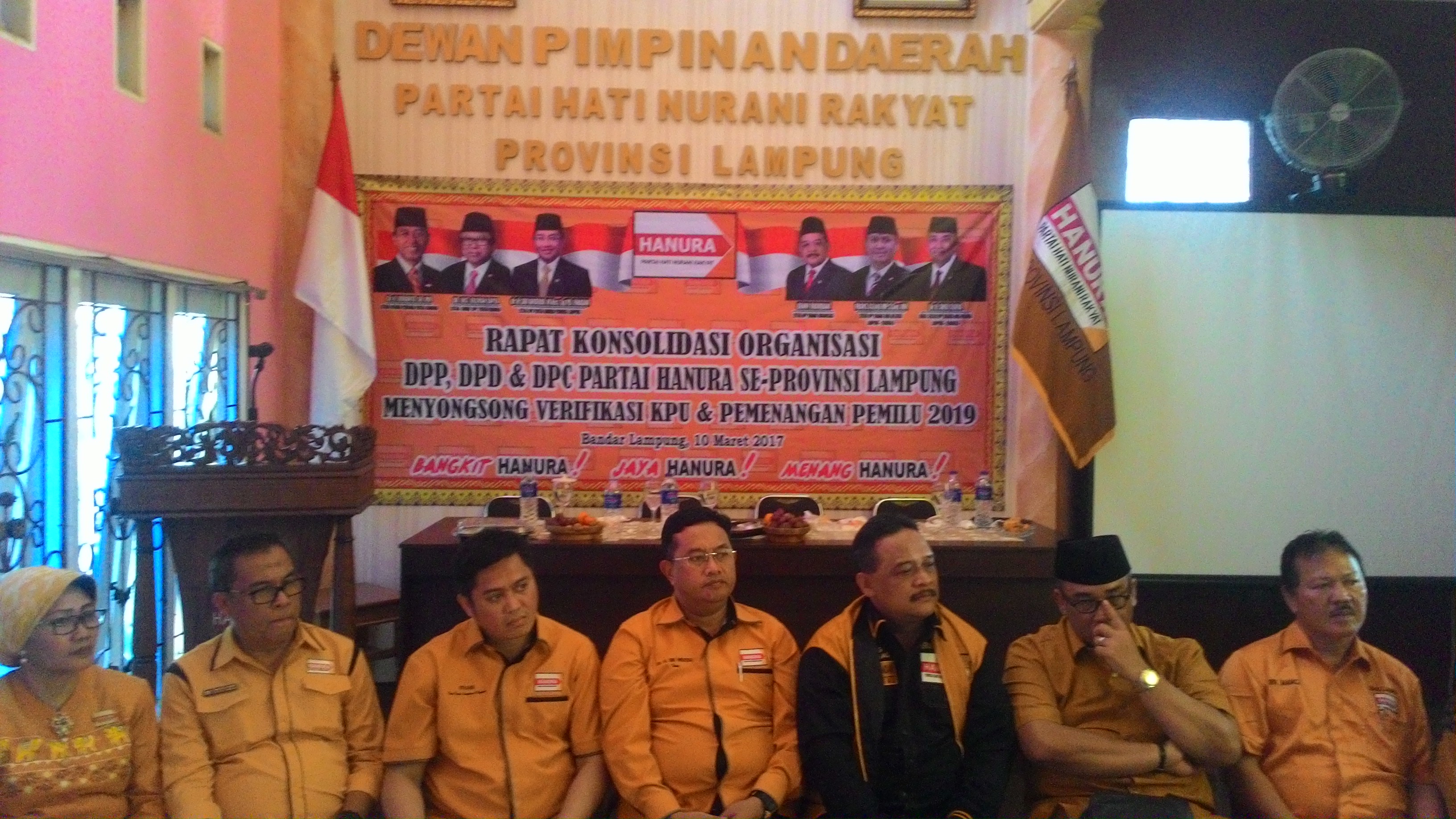 Rapat konsolidasi Partai Hanura. (Lampungnews/Davit)