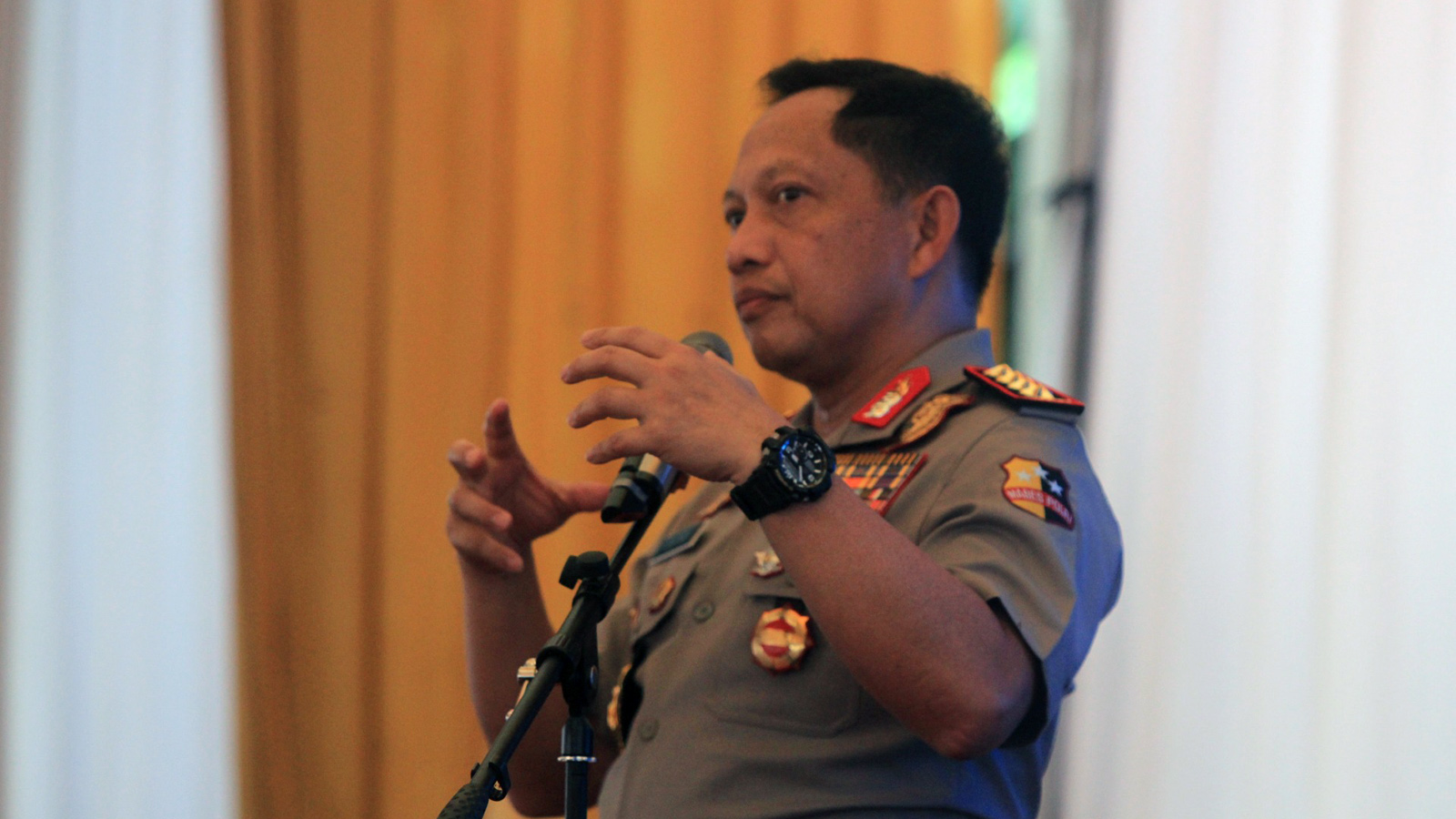 Kapolri Jenderal Tito Karnavian meresmikan aplikasi SPIS di Mapolresta Bandarlampung, Jumat (74). (Lampungnews/El Shinta)