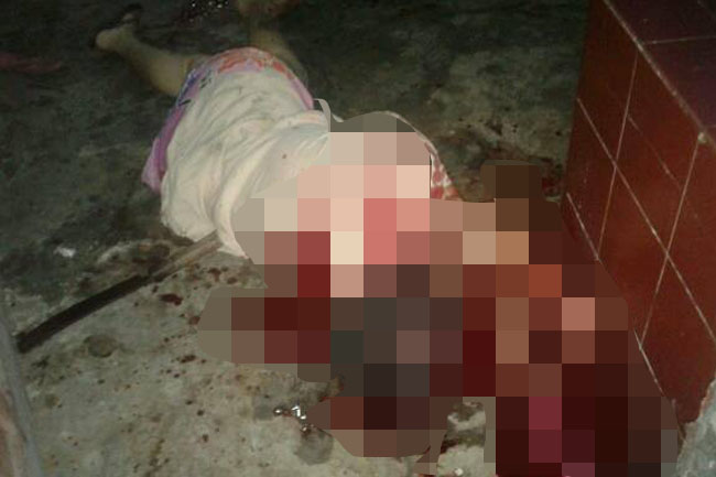 Citem (70) korban pembunuhan yang dilakukan anak kandungnya tewas bersimbah darah (Tribratanews)