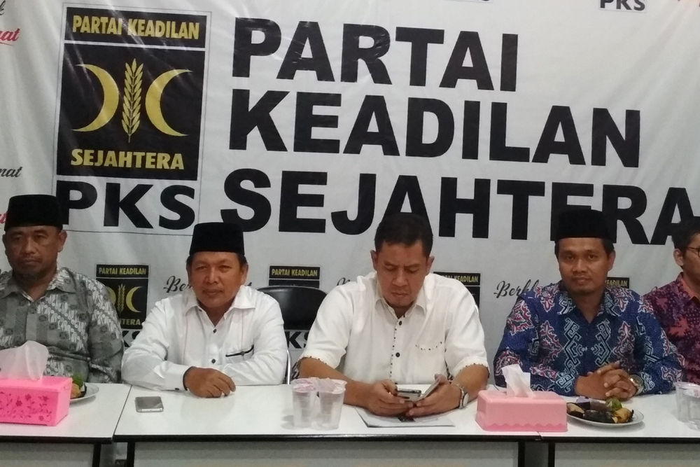 Konferensi Pers DPW Partai PKS Lampung. (Davit)