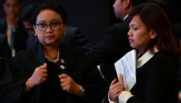 Menteri Luar Negeri Indonesia Retno Marsudi menghadiri Association of Southeast Asian Nations (ASEAN) di Manila, Filipina, 6 Agustus 2017. REUTERS.